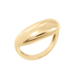 Amazon Essentials Yellow 23K Gold Plated Brass Scuptural Ring, Yellow gold, 9