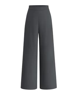 BTFBM Womens Wide Leg Pants Dressy Casual Elastic High Waisted Palazzo Business Lounge Trousers with Pockets(Solid Dark Grey, 14)