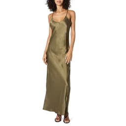 The Drop Women’s Lana Maxi Slip Dress, Bronze Olive, XL
