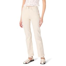 The Drop Women's Janine Slim Straight Leg, Ecru, 32
