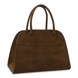 Suede Tote Bag Brown for Women,Vintage Faux Leather Top Handle Shoulder Satchel Bag,Fashion Womens Suede Purse Crossbody Pouch,Retro Large Capacity Tote for Work Travel Daily(Coffee)