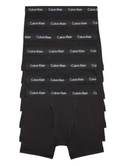 Calvin Klein Men's Cotton Stretch Megapack Boxer Briefs, Black (7 Pack), L