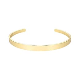 Amazon Essentials 18K Gold Tone Cuff Bracelet in Fine Silver Over Bronze, Yellow, 8"