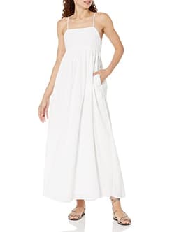 The Drop Women's Shyla Cotton Eyelet Maxi Dress, White, L