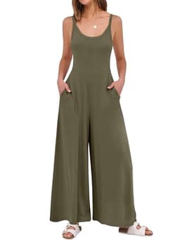 ANRABESS Womens Casual Loose Sleeveless Jumpsuits Dressy Wide Leg Adjustable Strap Rompers 2025 Summer Vacation Outfits X-Large
