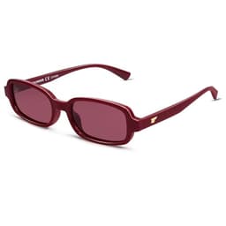 VANLINKER Retro Rectangle Polarized Sunglasses for Women Men Small 90s Style Vintage Trendy Narrow Rectangular Frame VL9813, Red