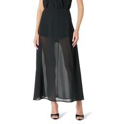 The Drop Women's Black Dierdre Sheer Maxi Skirt, L
