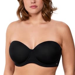 HSIA Strapless Bras for Big Bust Women Convertible Bra for Heavy Breast Strapless Bra Red Carpet Supportive Underwire 34G