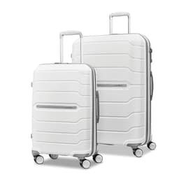Samsonite Freeform Hardside Expandable with Double Spinner Wheels,White, 2-Piece Set (21/28)
