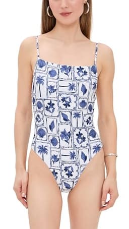 MINKPINK Women's Sylvie Scoop Back One Piece, Postcard-Floral, L