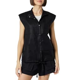 The Drop Women’s Utility Sleeveless Shirt Vest, Black, L