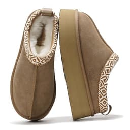 Project Cloud 100% Genuine Leather Platform Slippers for Women – Soft Memory Foam Womens Slippers & Supportive Clogs for Women 2025 – Cozy, Stylish Everyday Footwear (Sayre, CHSTNUT, 10) Chestnut