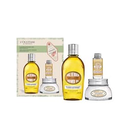 L'OCCITANE Almond Softening Trio: Best Holiday Gift Set with Cleansing Almond Shower Oil Body Wash, Moisturizing Almond Milk Concentrate, Softening Almond Supple Skin Oil