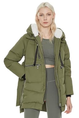 Orolay Women's Thickened Down Jacket Green Medium