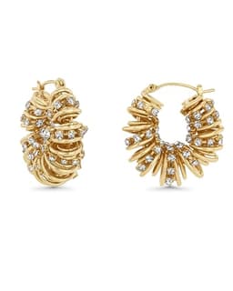 SNGIA Chunky Gold Hoop Earrings with CZ - Dangle, Statement, Drop & Small Hoops - Women's Jewelry (Gold)