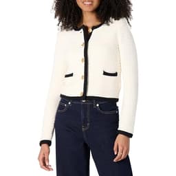 Amazon Essentials Women's Regular-Fit Midweight Cardigan Sweater, Eggshell White, Large