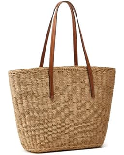 Epsion Straw Beach Bags Tote Tassels Bag Hobo Summer Handwoven Shoulder Bags Purse With Pom Poms