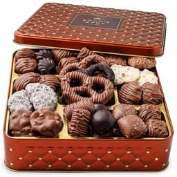 Chocolate Gift Basket, Candy Food Arrangement Platter, Gourmet Snack Box, Holiday Present Idea, Corporate Him & Her, Men Women Sympathy Family Parties & Get Well- Bonnie & Pop
